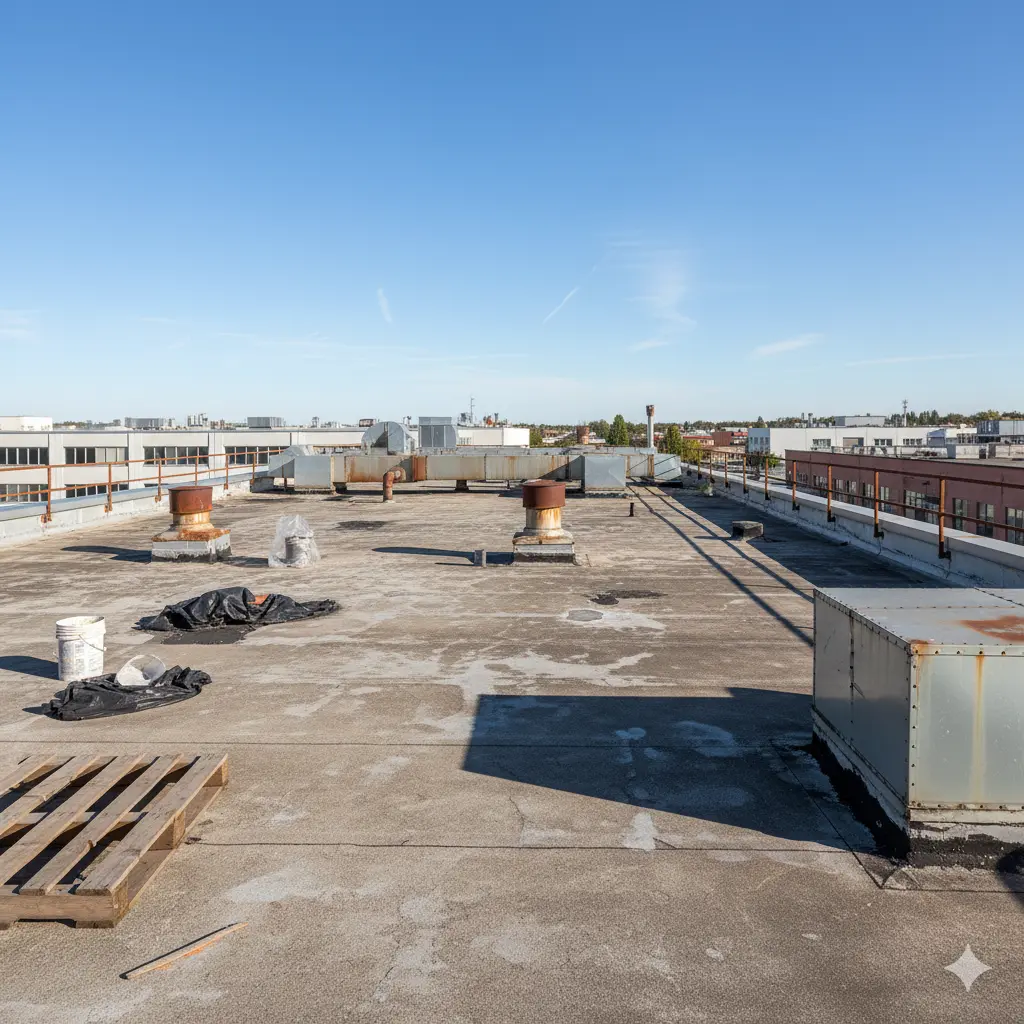 صورة قبل - عزل الأسطح - الطائف