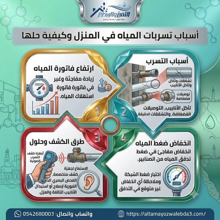 أسباب تسربات المياه في المنزل وكيفية حلها