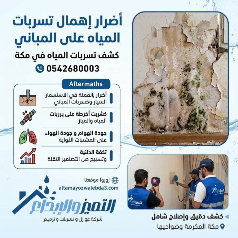 أضرار إهمال تسربات المياه على المباني