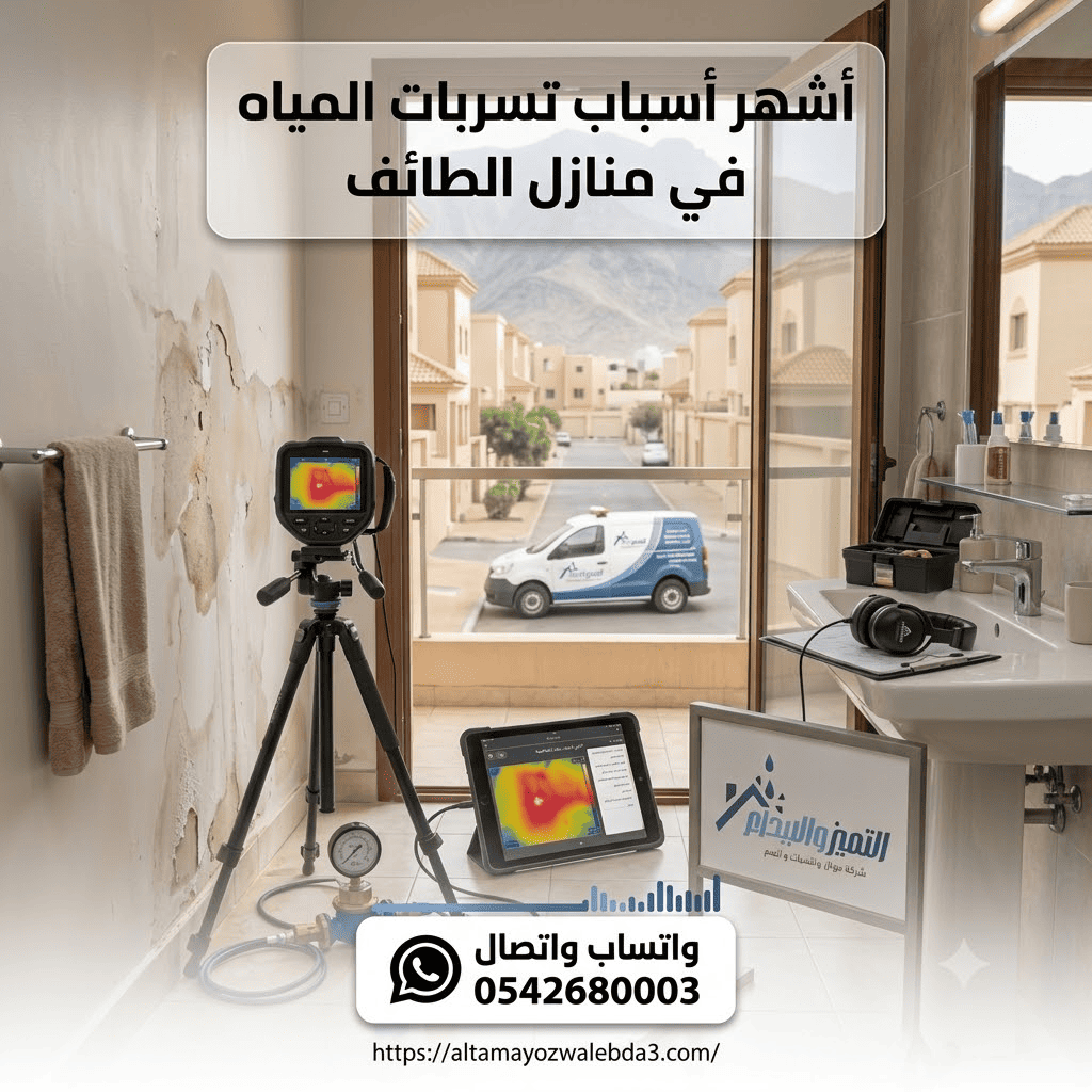 أشهر أسباب تسربات المياه في منازل الطائف