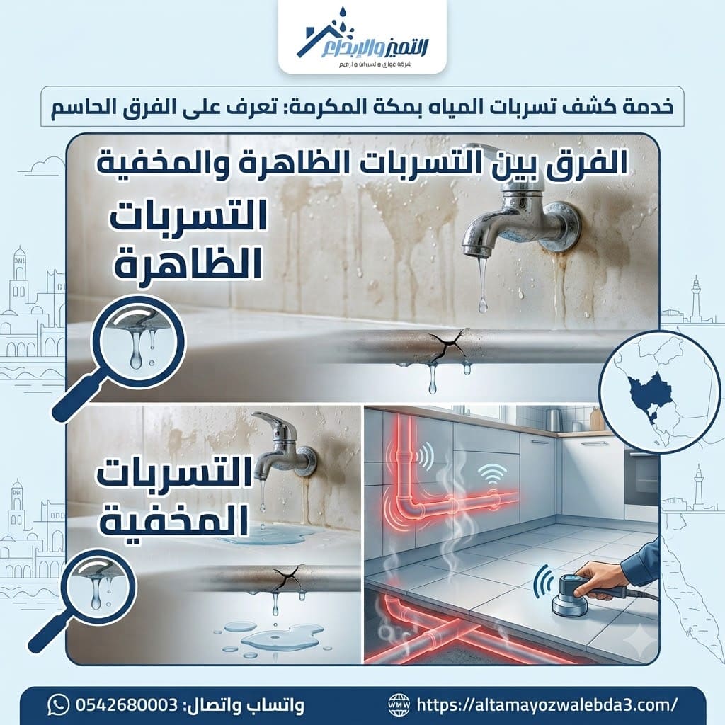 الفرق بين التسربات الظاهرة والمخفية