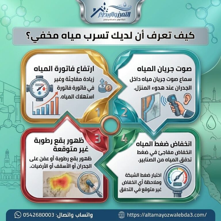 كيف تعرف أن لديك تسرب مياه مخفي؟
