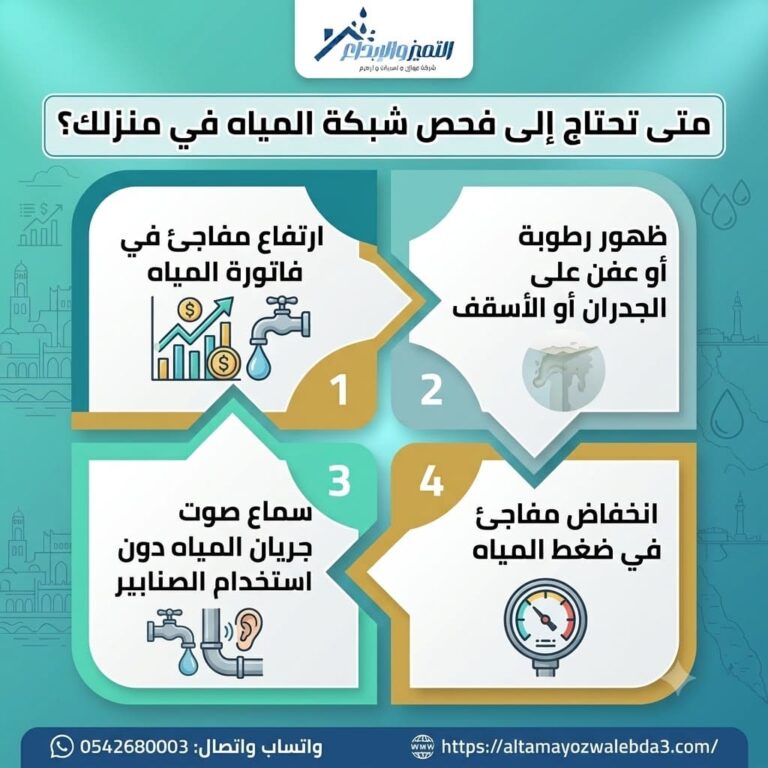 متى تحتاج إلى فحص شبكة المياه في منزلك؟